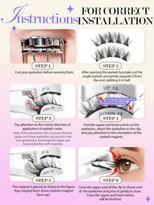 MAGEFY 1 Set CC Curl magnetische Wimpern Kit - mit magnetischen Clips, Fuchsaugen-Wimpern, einteilig, tragbar, natürlich aussehende wiederverwendbare Kunstwimpern mit starkem Magnet, ohne Kleber und ohne Augen-Make-up-Entferner, der runde Magnet sorgt für einen bequemen ganztägigen Sitz, 6-12mm Kunstmink-Wimpern, wasserfest, verlängerter Wimpernschwanz vergrößert beide Augen, Sommertravelessentials 2025, Geschenkidee für den Urlaub, Strandurlaub, Campingtrip