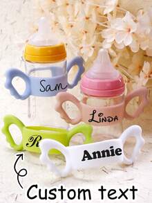 1pc/2pcs Customized Name Silicone Protective Case, Wide-Hole Grip, Lightweight And Soft, Personalized Wing Silicone Protective Case. - Style a - View 2