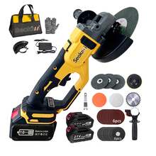 Mini Esmeriladora Amoladora Inalámbrica Pulidora 110v - Amarillo - Ver 1