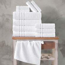 White Bath Towels 4 Pack 27 X 54 Inches 100% Turkish Cotton Soft Lightweight And Highly Absorbent Quick Drying Towels, Premium Quality Perfect For Daily Use - 白色 - 查看 7