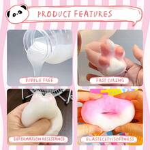 Taba Squishy Making Kit - DIY Squishy Maker With Hamster Silicone Molds, Liquid Gel & Flocking - Create Cute Squishies, School Supplies,Back To School - 200g Hamster Mold - View 5