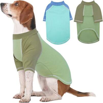 2pcs/Set Dog Shirts, Soft Dog , Spring Summer Dog Clothes, Breathable Dog T-Shirts, Outdoor & Indoor, For French Bulldog