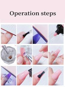 1 pieza Pegamento de gel de extensión de uñas de color de 0.510z para realce de uñas con diseños de uñas, de larga duración y fácil de usar, gel constructor de manicura de salón para mujeres, opciones de multicolor