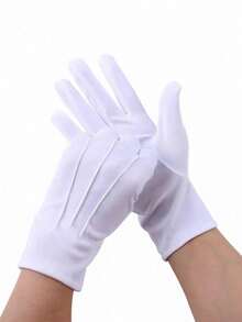 Guantes blancos, adecuados para el eccema y las manos secas - Guantes de trabajo transpirables con forro - Guantes suaves de SPA humectantes para inspección de joyas - Guantes de tela con ajuste elástico, adecuados para la mayoría de las mujeres - multicolor - Ver 1
