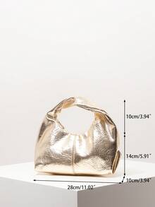 Y2K 极简主义顶部提手流浪包，女孩度假旅行钱包，可爱魅力手拿包，复古仿皮日常手提包，女士工作包（图案随机）