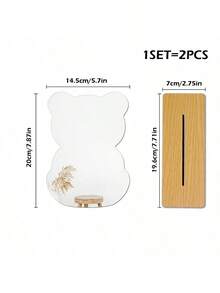 1pc Round Acrylic Makeup Mirror, Decoration Table Vanity Mirror With Stand For Student Dormitory Bedroom Best Gifts Birthday Graduation Home Decor Back To School Room Decor School Supplies