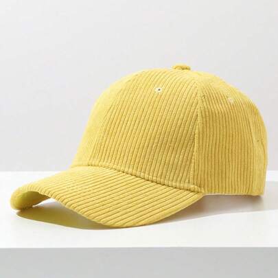 1개 봄/가을 단색 심플 코듀로이 뉴스보이 캡, 데일리룩으로 적합