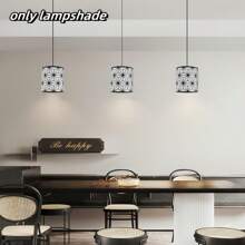 1 件黑色金属灯罩北欧现代风格灯罩笼式装饰灯罩，替换台灯吊灯壁灯适用于浴室客厅办公室卧室厨房餐厅会议室书房宿舍（仅灯罩）