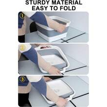 Collapsible Wash Basin With Drain Plug – 2.4 Gallon Portable Sink Tub For Baby Bottles, Dishwashing, RV & Camping | Space Saving Foldable Design | -Free /PP Material (Grey) - 格雷 2 - 查看 7