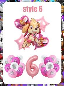 Paw Patrol Kleine Hund Alltagsballon aus Aluminiumfolie, Latexballons, Folienballons zum Zählen, Geburtstagsdekoration, Feier-Geburtstags-Ballonkombination, perfektes Geburtstaggeschenk, Party Wand Dekorationsballonset, Festivalparty, Schulanfang, Thanksgiving, Weihnachts Veranstaltungsdekoration Ballons