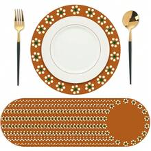 32 Pcs Cielito Lindo Party Decoration 13 Hes Platos De Barro Mexicanos Paper Place Mats Mexican Table Mats Cinco De Mayo Round - Multicolor - View 2