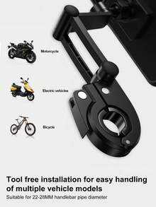 Waterproof Motorcycle Bike Mobile Phone Holder Universal Bicycle GPS 360° Swivel Adjustable Motorcycle Cellphone Holder Compatible With IPhone, Android Phone, Gift For Birthday, Family, Friends For Bicycle And Electric Bicycle Outdoor Motorcycle Accessories, Bike Phone Holder
