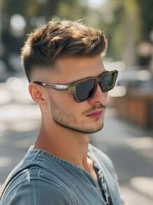 SeeBand Gafas de moda con montura cuadrada rectangular para hombres y mujeres, gafas de diseñador con estilo retro de los 90