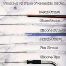 5/10Pcs Premium Stainless Steel Cleaning Brushes - Reusable, Rust-Resistant, And Gentle On Surfaces - Perfect For Cleaning Glass, Silicone, Metal Straws, And More, Ideal Easter Gift