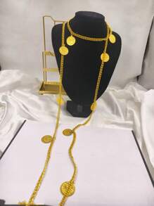1 Stück vielseitiger mehrlagiger Halsketten-Taillenchain, einzigartiges langes luxuriöses Braut-Hochzeitsschmuckgeschenk, kann auf vielfältige Weise getragen werden