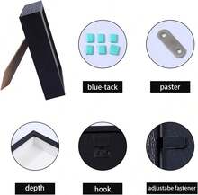 Shadow Box 5x7 Picture Frame With Real Glass Deep Wood Memory Box Display Case For Flowers,Ticket,Memorabilia,Keepsake,Medal,Art And Photos,Black - Black - View 7