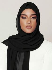1 chiếc khăn trùm đầu Hijab cài áo có móc nam châm, khăn choàng voan 3 trong 1, mũ ống và khăn trùm đầu, vải voan mềm mại, thoáng khí, thích hợp mặc hàng ngày, lễ hội, cầu nguyện và hành hương - Khăn trùm đầu 3 trong 1 - Xem 7