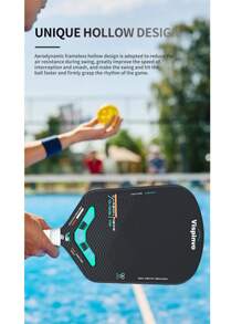 VISPINVO Racchette da pickleball in fibra di carbonio TORAY T700, con struttura aerodinamica senza bordi, anima in nido d'ape in PP, spessore di 16 mm sottoposti a termoformatura, che offrono potenza, controllo e spin massimo, omologate USAPA per il pickleball