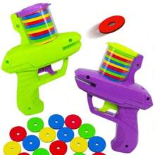 1 Stück zufällige Farbe kreative outdoor fliegende Untertasse Karotten-förmige EVA Spielzeugpistole, Outdoor Spielzeugpistole, geeignet für Kinder/Erwachsene, interaktives Geschenk für Geburtstage und Feiertage