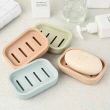 1pc Japanese-Style Double Layer Soap Dish / Creative Bathroom Handmade Soap Dish / Plastic Soap Holder / Soap Box / Bathroom Student Soap Box / Home Travel Portable Soap Box / Double Layer Drainage Soap Box
