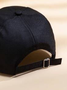 1 pièce Casquette de baseball mode femme avec bord de strass et logo M réglable, convient pour les sorties et les rassemblements quotidiens, cadeau idéal