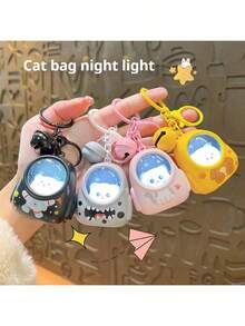 1 pieza Mochila de gato, Mochila de oso, Mochila con luz nocturna, Mochila luminosa, Llavero, Regalo de cumpleaños, Regalo de Pascua, Regalo de Navidad, Regalo perfecto, Juguete - Multicolor - Ver 6