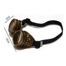 1 件，蒸汽朋克护目镜 - 复古圆形塑料眼镜，适合角色扮演和万圣节服装配饰 - 彩色 - 查看 7