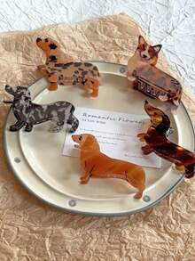 1pc Unique Pet Dog Corgi/Shepherd Shaped Hair Claw Clip, New Design For Women, Hairstyle Decor, Holiday Gift Fall Hair Accessories Autumn Hair Clips Leopard Print Hair Clutch Fashion Clips For Hair Elegant Winter For Vacation Outfits Woman