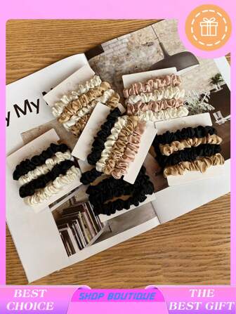 1pc/4pcs Solid Color Soft Elastic Hair Ties, Gentle On Hair, Versatile Hair Accessories, Convenient To Carry, Suitable For Various Head Shapes