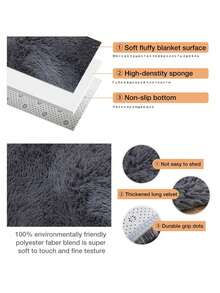 3 piezas Alfombra Decorativa Jumbo Sala De Estar Y Dormitorio 210 X 160 Cm - azul real - Ver 4