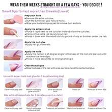 Press On Nails Red - Cat Eye Press On Nails Square For Gifts,Cherry Short Stick On Nails With Glue, Glossy Reusable Nail Tips In 15 Sizes - 30 Soft Gel Fake Nails Kit, Hot Love - Black End - 查看 6