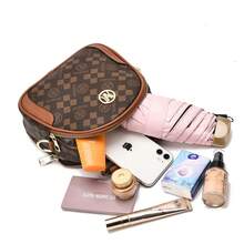 Women Shoulder Bags - 方塊料-咖拼土黃 - 查看 7