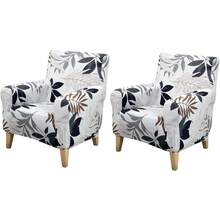 Local Delivery - Banquet Armchair Slipcover Printed Chair Covers With Arms Stretch Club Chair Slipcover Soft Armchair Sofa Covers Anti-Slip Furniture Protector For Dogs Pets Home Living Room Decor, 14 - 54 - 查看 7