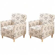 Local Delivery - Banquet Armchair Slipcover Printed Chair Covers With Arms Stretch Club Chair Slipcover Soft Armchair Sofa Covers Anti-Slip Furniture Protector For Dogs Pets Home Living Room Decor, 14 - A4 - View 9