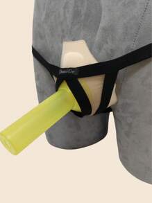 DomiGe 1pc Men's Sexy Low-Waist Khaki Mesh Front Pouch & Rear Open Design Thong Underwear
