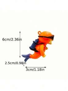 2pcs Random Color Mini Diver Statue Ornament For Aquarium, Creative Fish Tank Decor!