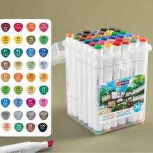 36pcs/24pcs/12pcs Washable Soft Tip Alcohol Based Marker Pens, Children Art Drawing & Design Colored Marker Set,School Supplies,Back To School - Multicolor - View 6
