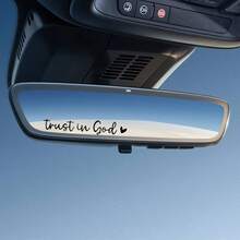 Trust In God, Faith Hope Love, Self-Adhesive Shiny Look, Teacher Religious Gifts, "Trust In God" With Heart Graphics - Christian Church Decorations For Churches, Homes, Schools And Offices! - Black - View 4
