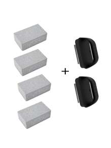 3Pcs Grill Cleaning Bricks,With Heat Resistant Handle,Pumice Griddle Cleaning Stone,Multifunctional Stain And Oil Cleaning Brush That Can Be Cut,Removing Stains For BBQ,Swimming Pool,Sink,Suitable For Stoves,Sinks,Tableware,Frying Pans,BBQ Net Cleaning,Kitchen,Bathroom,Home,Household Supplies Christmas For Holiday Gift Giving,1pc