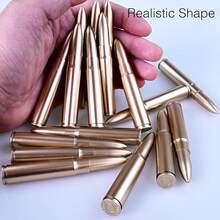 4支装创意复古子弹形圆珠笔，CPC笔学生创意复古子弹头蓝色水性笔，趣味子弹形创意独特，小巧方便携带，书写顺滑流畅，字迹清晰，墨芯不易断，不漏墨，子弹头设计成笔帽，创意有趣，非常适合居家返校使用 - 金色 - 查看 3