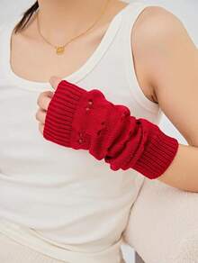 Fingerless Arm Warmers For Grunge Punk Style Accessories - Đỏ - Xem 10