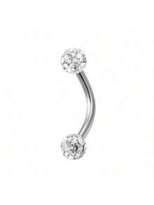 1/5入流行柔軟陶器鑲嵌鑽石圓形裝飾眉毛釘、指甲釘和耳環釘，適合女士日常佩戴和節日禮品 - 眉釘 - 查看 19