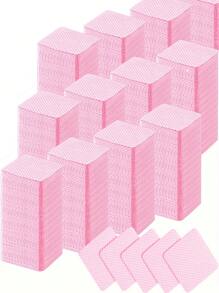 Lint Free Nail Wipes, 1000pcs/500pcs/200PCS/100pcs Nail Supplies Nail Polish Remover Wipes, Super Absorbent Soft Nail Wipes For Fingernail Polish Remover And Eyelash Extension Wipes For Nail Art Pink