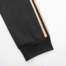 Adidas Casual Breathable Sweatpants, Men's Knit Tapered Leg Pants, Slightly Stretchy, Suitable For Gym, Running, Training - Black - View 5