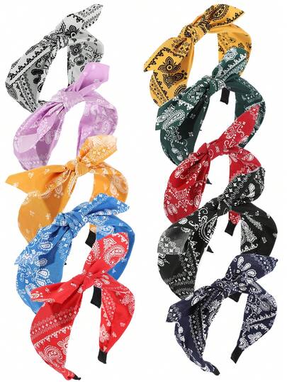 1pc Fabric Headband For Women, Wide Knotted Paisley Print Headband, 1pc Headwear Accessory, Cute Headband, Bohemian Style Suitable For Casual Daily, Beach Holiday & Outdoor Use, Summer Holiday, Beach Accessories, Hair Accessories, Hair Band, Hair Hoop ,Hairband For Women Head Accessories