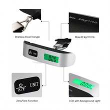 50kg/10g Portable Travel LCD Digital Hanging Luggage Scale Electronic Weight US