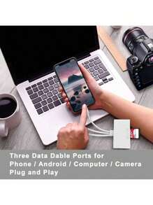 huaxunyuan 5-in-1 Speicherkartenleser für Kamera & Handys | USB OTG-Adapter, TF/SD-Kartenleser | Handyzubehör mit Micro-SD-Slots | Universal für USB C/USB A-Geräte | Unterstützt SD/SDHC/SDXC/Micro SD/MMC | Digitalkamera-Zubehör | Micro-SD-Kartenleser mit Lade-Funktion für Telefon/Tablet