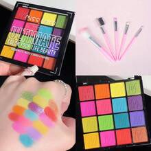 Miss lara 高度着色眼妆盘，哑光闪光金属眼影盘，持久可混合自然色彩化妆眼影化妆品礼物 - 彩色 - 查看 3