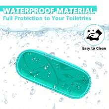 MClear Small Pencil Pouch Makeup Bag For PurseNylonPVC Pencil Case Waterproof Makeup Brush Holder With Zipper Preppy Transparent Pen Bag Cosmetic Bag For Women Men Office SlimMint Green 1511 - CottonCandy-Clear-Slim - View 4