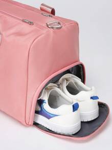 1pc Large Capacity Training Bag Travel Bag With Dry-Wet Separation, Shoe Compartment, Shoulder Strap And Hand Carry Suitable For Camping, Traveling, Sports, Fitness